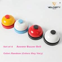 4 Random Color Hand Bells For Cat And Dog Training, No Battery Required, Suitable For Games And Resolving Household Disputes, Applicable For Home, Kitchen And Front Desk. - 4 Pieces In Random Colors - View 4