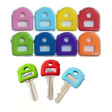 1/3/8 Different Colors Labeled Key Caps, 2.8cm/1.1in Retractable Key Identifiers, Fits Most Keys, Soft Touch Key Covers With Identification Labels, Easily Identify Door Keys - Stylish, Easy To Install, Includes Blank And Pre-Printed Labels, Home Office Organization Accessories For Men And Women - Multicolor - View 6