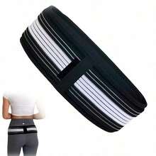 Polyester Waist Belt, Suitable For Pelvis And Lumbar Support, Adjustable Hip Support Brace, Unisex, Suitable For Fitness, Yoga, Body Shaping, Protecting Hips And Waist - Black - View 1