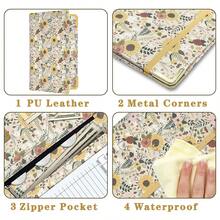 2Pack Flower Server Book For Waitress With Money Pocket And Zipper Pouch, Fits Waitress Apron, Waitress Accessories, Receipt Holder With High Volume Pocket (Sunflower) - Sunflower - View 5