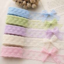 1碼甜美刺繡蕾絲緞帶蝴蝶結 DIY 裝飾飾邊，適用於衣飾、禮品包裝、手工藝品（寬4cm） - 花邊緞帶 - 查看 11