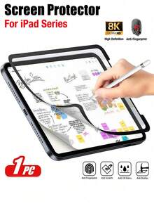Yezodawee 1pc Ceramic High Definition Screen Protector, Privacy Protection, Curved Edge, Anti-Scratch Anti-Drop, Full Screen Coverage, Strong Anti-Fingerprint, Touch Sensitive, Non-Glass Material, Suitable For IPad 11th Gen (2025 A16), 10th Gen (10.9 Inch), Air 13/11 Inch (M4/M3/M2, 2025/2024), Pro 12.9 Inch/ Mini (2024). Essential Screen Protection. - Transparent a - View 1