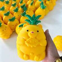 Squishy Best-Selling Giant TPR Big Pineapple Squeeze Toy That Simulates Big Grapes, Big Bananas And Big Peaches With Slow Rebound Effect For Stress Relief. - Multicolor - View 5
