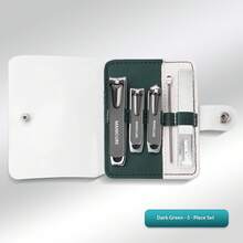 1 Conjunto de Kit Profissional de Cuidados com as Unhas, Conjunto de Cortadores de Unhas, Conjunto de Ferramentas de Beleza Portátil, Incluindo Cortadores de Unhas, Tesouras, Pinças, Lixas e Colheres de Ouvido - Adequado para Uso Doméstico, Viagem e Salão - Visão 16
