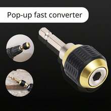 60mm Large Head Hex Shank Quick Release Adapter, Self-Locking Pop-Up Drill Bit Converter Connector For 3-Jaw Electric Drill Chuck Industrial - Multiple Styles - View 7