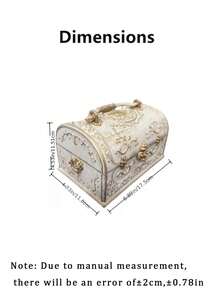 1pc European Style Creative Vintage Music Box, Jewelry Storage Box, Handmade Retro Storage Box, Multi-Functional Souvenir Storage Box, Home Decor Storage Box, Elegant Style, Luxurious Jewelry Box, Decorative Handle, Souvenir Storage, European Vintage Storage Box: Embossed Carving + Handheld Design, Both Jewelry Storage Box And Decorative Ornament, Built-In Music Box Sound Effect, Romantic Atmosphere, Perfect Gift Choice - Multicolor - View 5