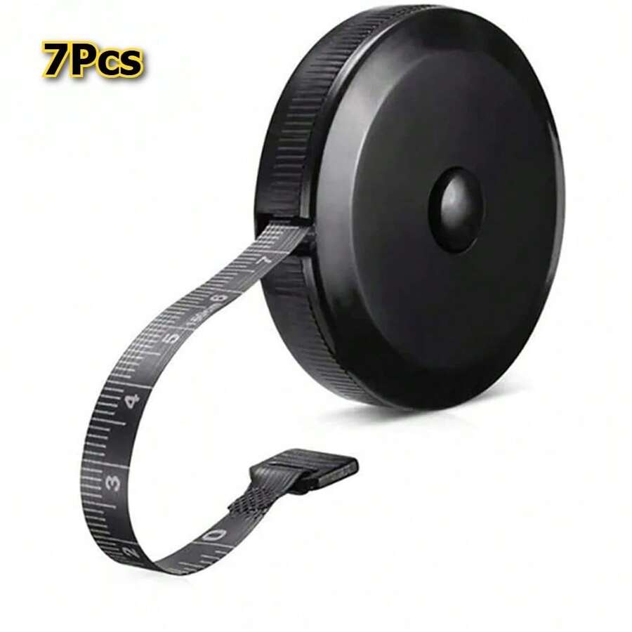 7PCS 150cm/59.05IN Mini Tape Meter Tape Tailor Ruler Keychain Measuring Tape Clothing Size Tape Measure Portable Sewing Tools Accessory - A - View 1