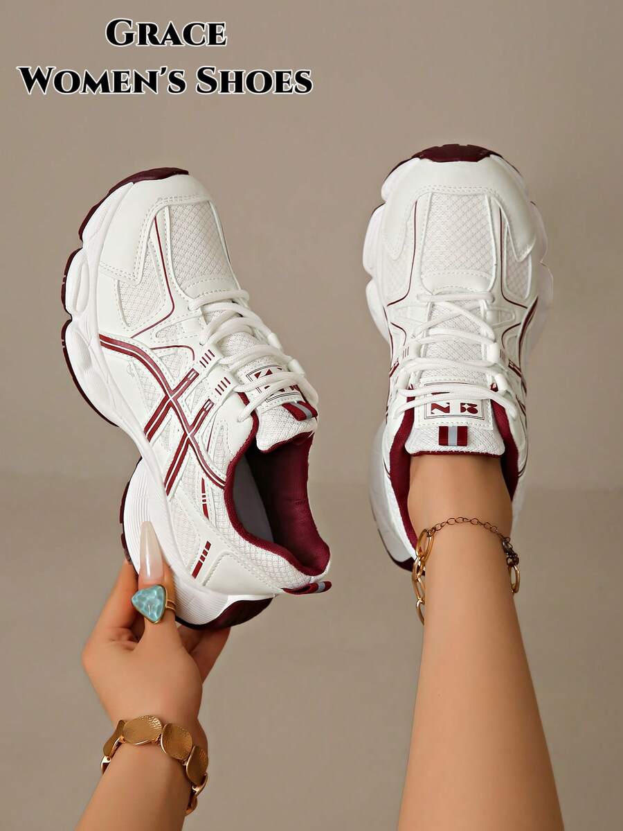 2026 Spring/Autumn New Thick Sole Platform Sneakers, Designed For Petite Women, Multiple Styles Available, Casual Fashion, White Thick Sole