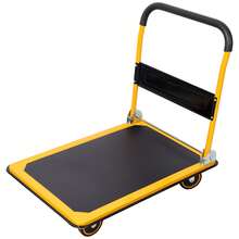Foldable Platform Truck Dolly - Push Cart W/ 330 Lb Capacity - Yellow - View 6