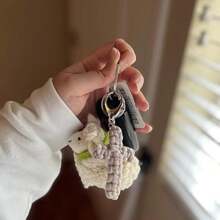 1/3/5pcs Handmade Woven Cross Keychain, Jesus Christian Car Key Chain Bag Charm, Bohemian Unisex Holiday Gift - Multicolor - View 4