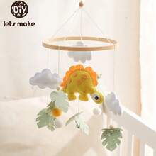Sonajero Musical de Dinosaurio de Dibujos Animados para Bebés de 0 a 12 Meses, Juguete Colgante de Madera para Cuna, Decoración de Cuna, Ayuda para Dormir, Regalo - 5 - Ver 2