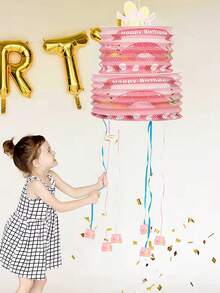 1pc Mini Pull String Pinata Surprise Gift Box For Kids Birthday Party Holiday Gathering Decoration - Multicolor - View 6