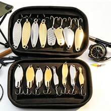 HENGJIA Conjunto de 16 Peças de Iscas de Colher de Pesca com Caixa de Armazenamento, Iscas Rotativas de Metal 10g-16,6g, Iscas Artificiais Duras para Água Doce e Salgada - Multicolorido - Visão 2