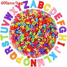 200-600顆混色大寫字母珠子－彩色塑膠字母A-Z套組，適用於珠寶製作、手鍊、項鍊、鑰匙圈、鞋帶與手工藝品－鮮豔派對裝飾、手工珠飾、鑰匙圈配件、趣味設計－返校季 - 彩色 - 查看 6