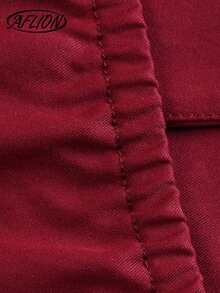Aflion Gaun Mini Lipit A-Line Seksi Gaya Y2K Musim Panas Wanita Warna Burgundy dengan Tali Bahu Tipis dan Kancing Depan, Gaun Slip Pas Badan Tanpa Punggung Seksi Cocok untuk Pesta, Kencan, Klub Malam, dan Liburan - Burgundy - View 4