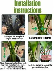1pc Durable Adjustable Plant Support Stake, Wrought Iron Plant Support Stake, Outdoor Potted Plant Fixing Decoration Tool, Plant Stabilizer And Support System - Metal Climbing Plant Trainer, Perfect For Healthy Plant Growth, Plant Support Structure | Climbing Plant Support | Metal Stabilizer - Multicolor - View 6