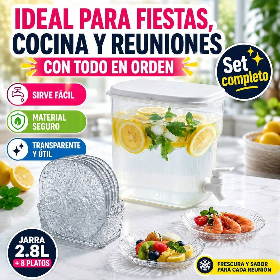Beverage Ice Bucket & Beverage Dispensers - White - View 1