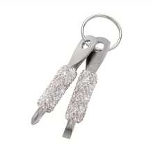 1pc Shiny Full Rhinestone Mini Screwdriver Keychain Set, Stainless Steel Slotted Screwdriver Portable Pocket Repair Multi-Function Tool, Shiny Crystal Rhinestone Key Ring Bag Pendant Fashion Style - Multicolor - View 6