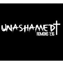 1pc UNASHAMED Romans 1:16 Cross Letter Car Sticker, Multi-Color Options, PVC Waterproof Self-Adhesive Vinyl Decal, Religious Faith Decoration Sticker, Suitable For Car, SUV, MPV, Truck Windows, Bumpers, Exterior And Interior - Multicolor - View 3