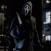 Fun World Screaming Mask Ghost Mask With Cape, Funny Horror Version Halloween Horror Silicone Mask, Christmas Holiday Gift - View 6