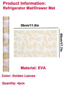 4pcs High-Quality Thickened Refrigerator Mats, Washable And Reusable, EVA Material, Innovative Pattern, Suitable For Refrigerator And Kitchen Decor, Kitchen Essentials, Kitchen Tools, Kitchen Supplies, Kitchen Accessories, Summer - Multicolor - View 14