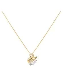 1pc S925 Sterling Silver Swan Zirconia Pendant Necklace, Versatile Style, Suitable For Women, Perfect For Parties And Gifts - Gold - View 6