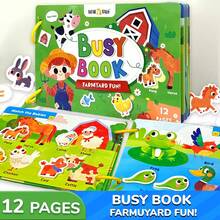 beartale Montessori My Busy Body Book Toddler Edition, Children's Sensory Activity Book Cognitive Learning Educational Toy, Preschool Sensory Flashcard Board Book, First Body Parts Recognition Matching Game, Birthday, Summer, Back To School, Autumn, Halloween Gift - Multicolor - View 4