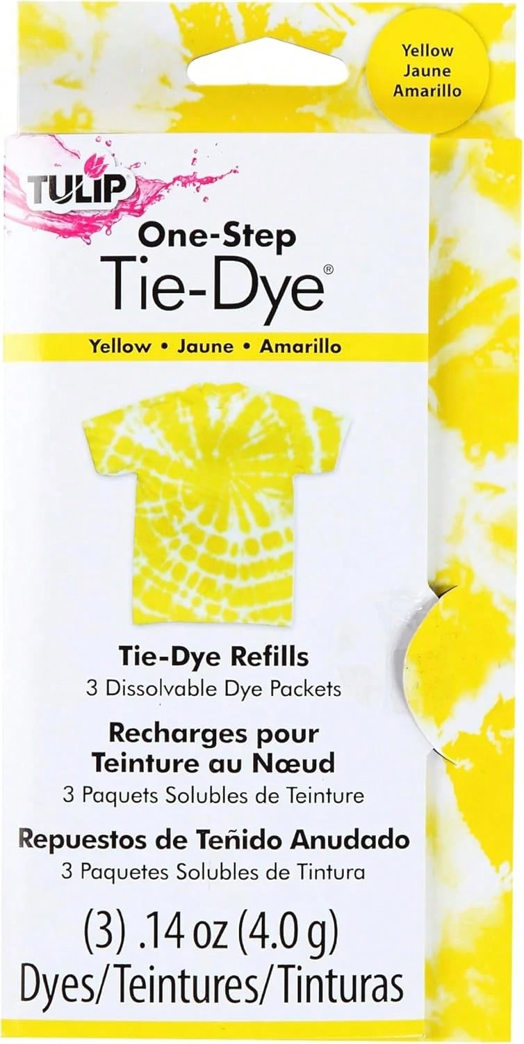 Tulip One-Step Tie-Dye Kit Fabric , 3 Fabric Dye Refill Packs, Yellow - ColorV - View 1