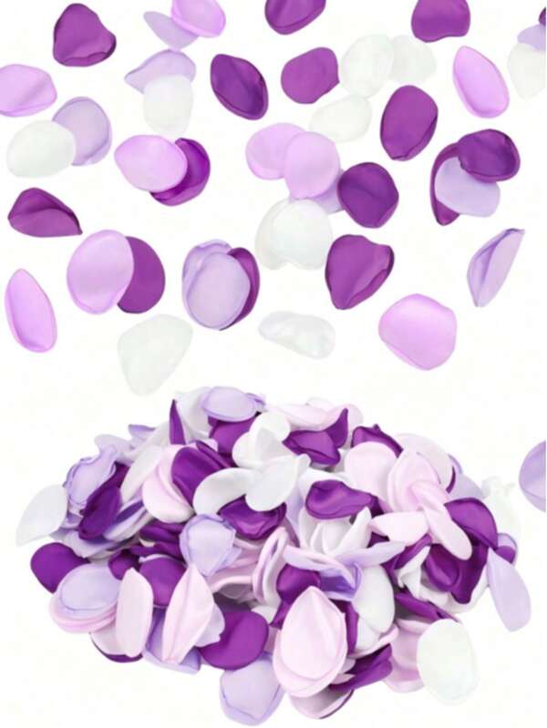 500/200/100/50/20pcs Purple Artificial Silk Rose Petals, Suitable For Wedding, Bridal Party, Party, Aisle Decoration, Confetti, Proposal, Romantic Night, Mother's Day Gift Decoration