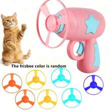 Juguete para mascotas de gato y perro, pistola de libélula de bambú, lanzador de hada voladora para exteriores, juguete giratorio para mascotas, juguete antiestrés, lanzador, juego de juguete de persecución y caza para interiores, juguete de entretenimiento interactivo y divertido para gatos, incluye 6 discos de lanzamiento. - Multicolor - Ver 14
