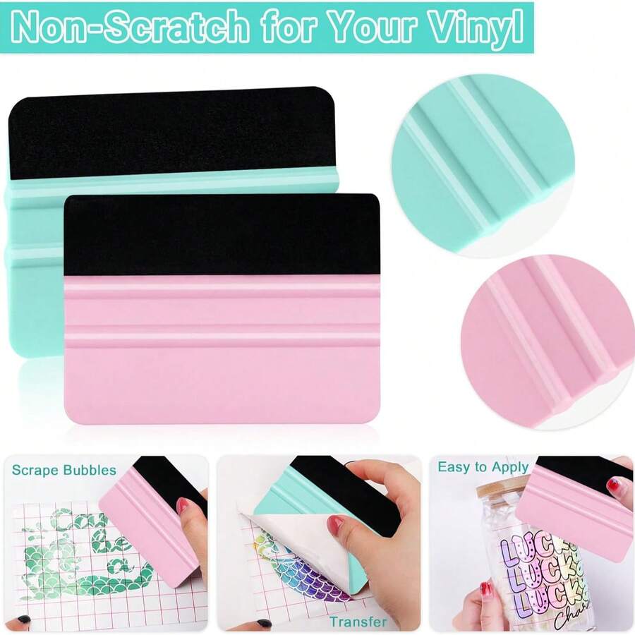 2 buah/1 buah Scraper Felt, Scraper Vinyl, Alat Lukis Stiker Pola, Cocok Untuk Pembuatan Tanda Buatan Tangan DIY, Aplikasi Film, Scrapbooking, Kerajinan Kertas, Pembuatan Kartu Ucapan, Menjahit, Seni Huruf, Siluet, Embossing, Kerajinan Tangan, Windows, Dll., Hadiah Sempurna Untuk Pecinta Kerajinan Tangan Selama Musim Kembali ke Sekolah - Beraneka warna - View 1