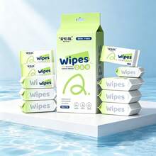 Portable Travel Pure Water Wet Wipes, Mini Cleaning Wet Wipes. - Multicolor - View 1