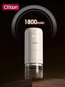 CLITON 1件裝電動阿拉伯咖啡研磨機，40種研磨設定，1800mAh電池，雙模式，7種尺寸與3色可選，不鏽鋼材質，適用於土耳其咖啡、義式濃縮咖啡與戶外露營，高級廚房家電，完美的齋月開齋節禮物 - 彩色 - 查看 16