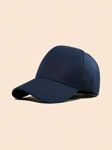 1 pieza Gorra de béisbol casual ajustable de unicolor, protección solar - Azul Marino - Ver 6