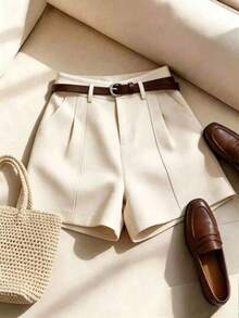 Women Shorts - Apricot - View 1