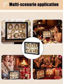 1 Set 3D Black Museum Silhouette 3D Photo Frame Set, Including Gold Resin Mini Frame Set, Celebrate Precious Memories In A Unique Way, Personalized And Distinctive Commemorative Photo Frame Accessories - Multicolor - View 11