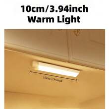 1pc Upgraded 3-Color USB Rechargeable Motion Sensor Night Light, Warm White/Cool White/3-Color, Suitable For Bedroom, Kitchen, Closet, Stairs, Hallway And Cabinet - Cabinet Light - View 22