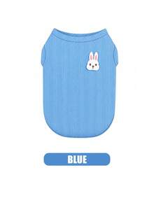 [Personalizado]Ropa para mascotas con nombre personalizado Chaleco y camiseta para gato y perro Cómoda y linda Impresión por transferencia de calor Patrón de conejo Regalo perfecto para perros! - Multicolor - Ver 8