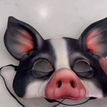 Animal Half Face Mask, Realistic Animal Mask Prop, Unisex Halloween Carnival And Party Supplies, Suitable For Role Play And Dance Performance - Multicolor - View 7