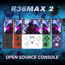R36MAX 2 Retro Handheld Game Console, 4.5-Inch 1024x768 IPS HD Screen, Built-In 64GB 18000+ Classic Games, 30+ Emulators, Open Source Linux System, Dual Arcade Joysticks, 4000mAh Battery, Portable Adult Game Console - View 2