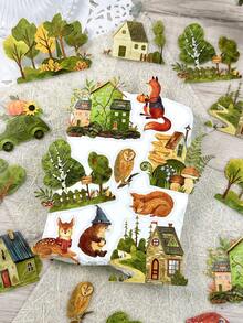 1 Pack 30pcs Vintage Autumn Farm Stickers For Planner DIY Collage Decoration Photo Album Scrapbook Journal - Autumn Harvest Handmade - View 8