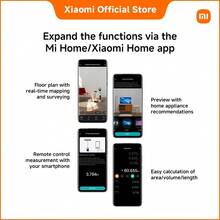 Xiaomi Smart Laser Measure – 40m Range, ±3mm Precision, LCD Display, Bluetooth Sync Via App, 370mAh USB-C Rechargeable Battery, Compact Digital Distance Meter For Home Renovation, Interior Design, And DIY Projects - Black - View 6