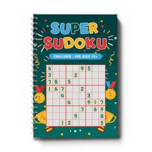 Children's Sudoku Grid Workbook, Problem-Solving Number Challenges, One Puzzle Each Page, Age Choices 3-6 6-9 9-12 12+ - Super Sudoku - View 11