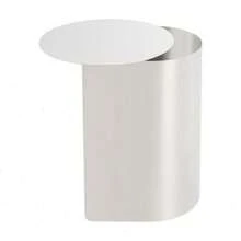 YUNRUX Mesa auxiliar, Mesa auxiliar de acero inoxidable, Mesa auxiliar para sofá - Plateado - Ver 6