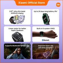 Redmi Watch 5 – 2.07" AMOLED Smartwatch With GPS, 24-Day Battery, Bluetooth Calling, 5ATM Waterproof, Heart Rate & SpO₂ Monitor, Dual Mic, Xiaomi HyperOS, For Android/IOS Users - White - View 9