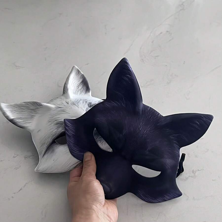 Animal Half Face Mask, Realistic Animal Mask Prop, Unisex Halloween Carnival And Party Supplies, Suitable For Role Play And Dance Performance - Multicolor - View 1