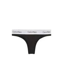 Calvin Klein [حزمة] ثونغ نسائي + ملابس داخلية نسائية - أسود + أسود - مشاهدة 2