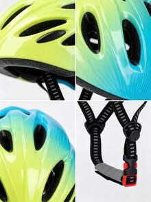 1pc Casual Sports Helmet, Lightweight Compact Frame, Reliable Fully Breathable Design, Durable Structure, User-Friendly Adjustable Headband, Comfortable Detachable Inner Padding, Perfect Gift For Daily Cycling And Skateboarding - Multicolor - View 5