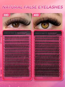 544/640PCS Fluffy Single Lash Clusters, Multi-Specification Large Capacity Cluster False Eyelashes, Thick And Natural Styles Available, Waterproof False Eyelash Set With Tools, Create Beautiful Makeup Effect - Multicolor - View 16