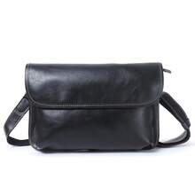 Top-Layer Cowhide Men's Shoulder Bag, Fashionable Casual Tiger Head Bag, Genuine Leather Crossbody Bag, Vegetable-Tanned Leather Men's Bag, - YH8045-2 Black Small Upgrade Version - View 7
